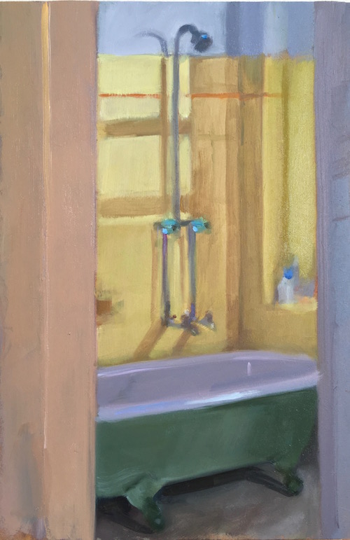 Bathroom 30x20 cm oil:timber 2016.jpg web