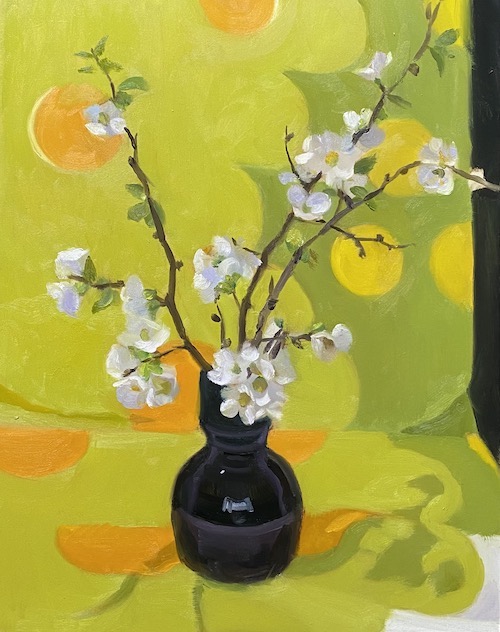 Japonica on Finnish Cloth 40x30cm 2023