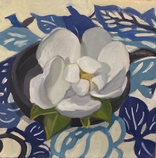 Magnolia on Japanese Cloth