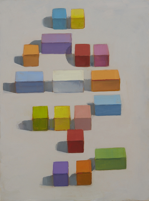 P.Metcalf 'Block Party' # 5 2013  40x30cm Oil:timber Framed copy