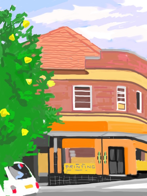 Corner, North Bondi  Digital Drawing